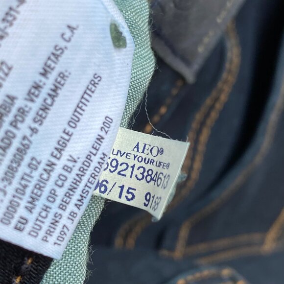 American Eagle AEO Super Stretch Jegging Women Sz 2R Blue Dark Wash Stretchy - Picture 8 of 10